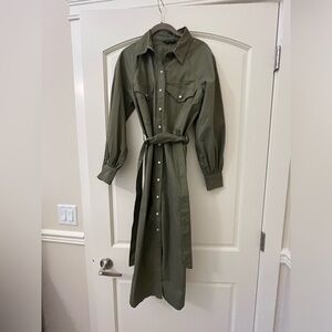 Banana Republic khaki green dress